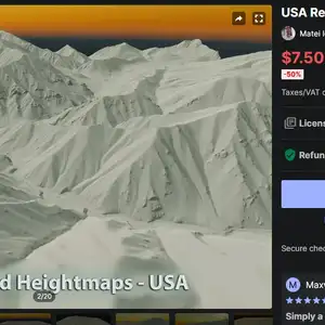 에셋스토어 무료 USA RealWorld Heightmaps