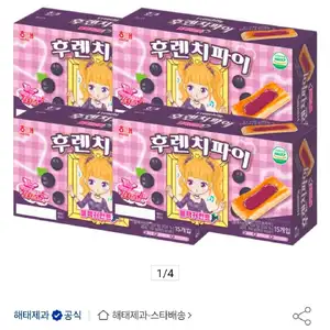 해태 후렌치파이 블랙커런트 192g 4개