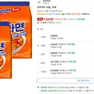 삼양라면 10개