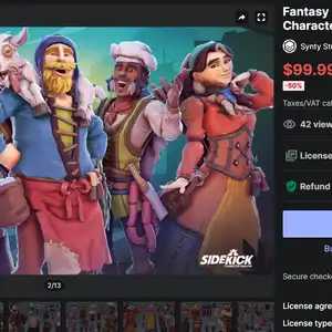 에셋스토어 (무료) Fantasy Villagers Sidekick