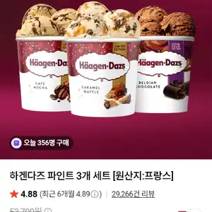 하겐다즈 파인트 3개 세트